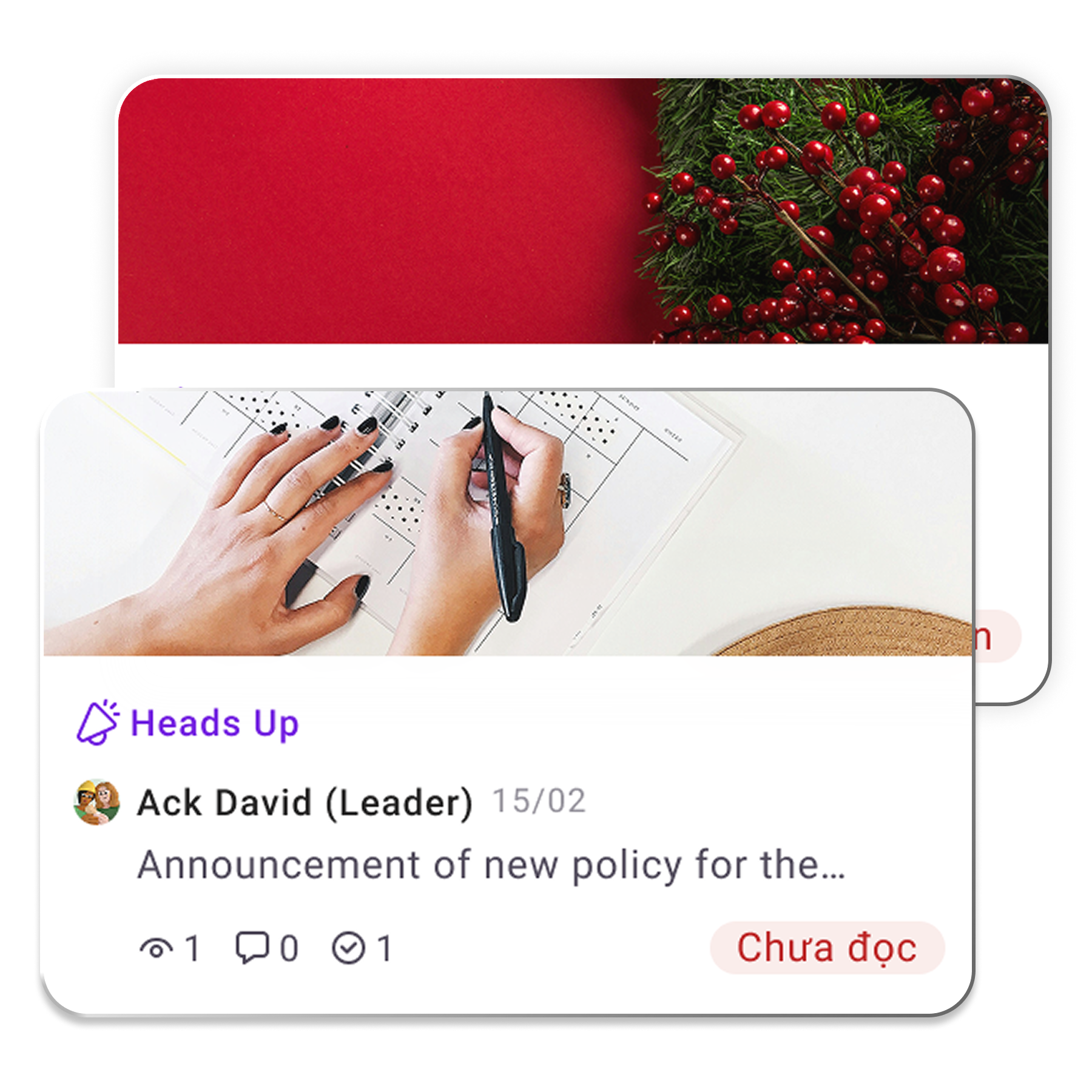 Heads Up Feature